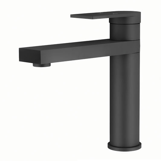 Brass Single Handle Bathroom Basin Faucet Matt Black