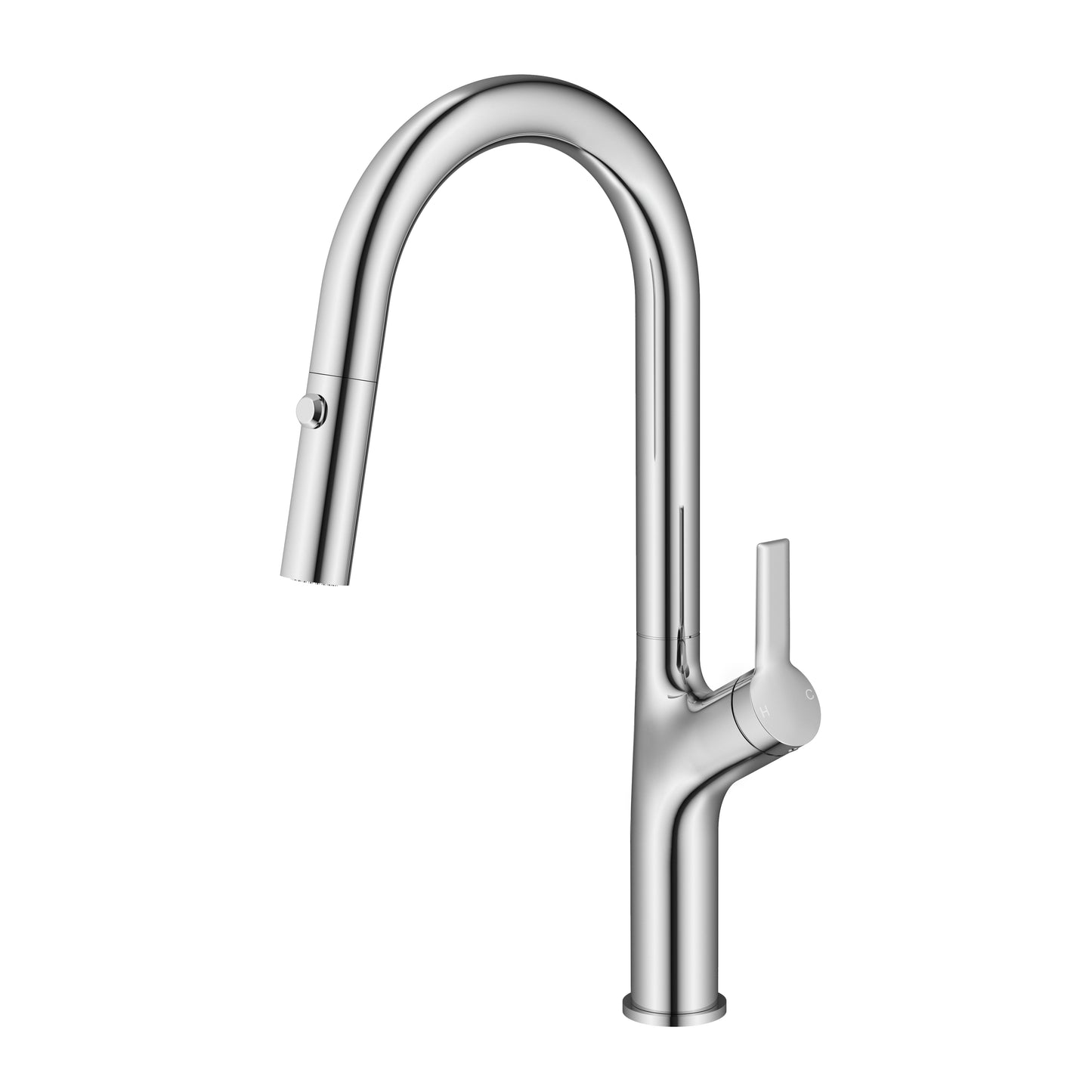 Modern Stainless Stee Kitchen Faucet with Pull-Out Mixer Tap Silver Chrome Matte Black